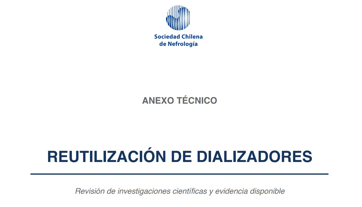 Comité de Hemodiálisis publicó documento sobre transición progresiva hacia el uso único de dializadores en Chile